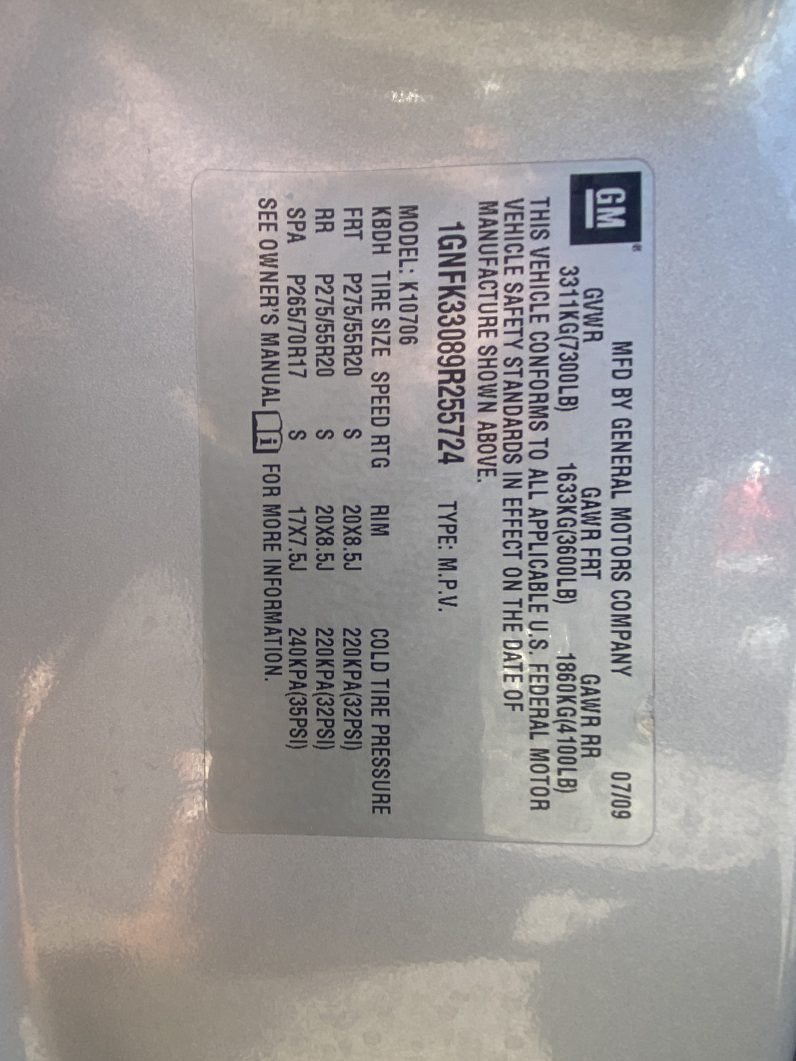 
								CHEVROLET Tahoe LTZ 2009 Sport Utility Vehicle (SUV) full									