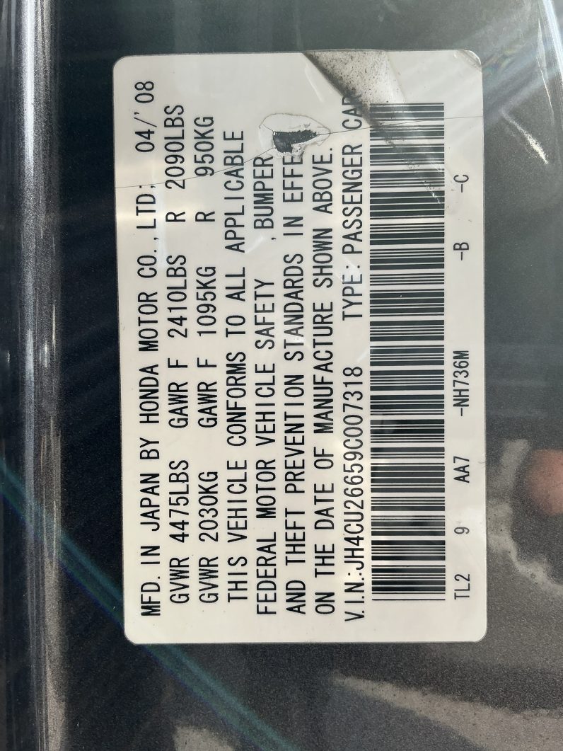 
								ACURA TSX 2009 Sedan/Saloon full									